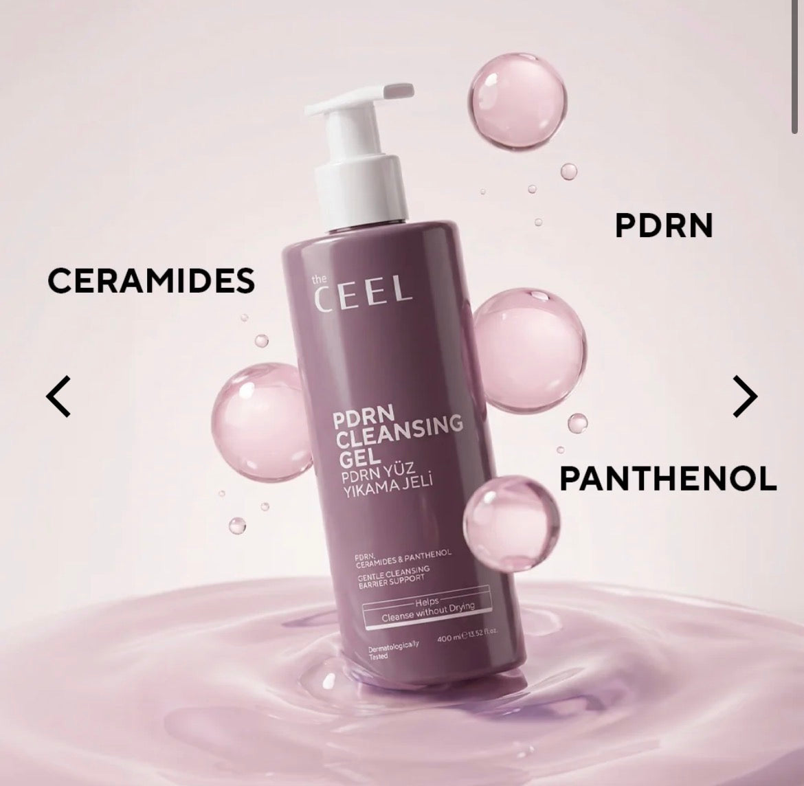 PDRN Salmon DNA Facial Cleansing Gel – Triple Ceramide Complex, Panthenol & Beta Glucan 400 ml