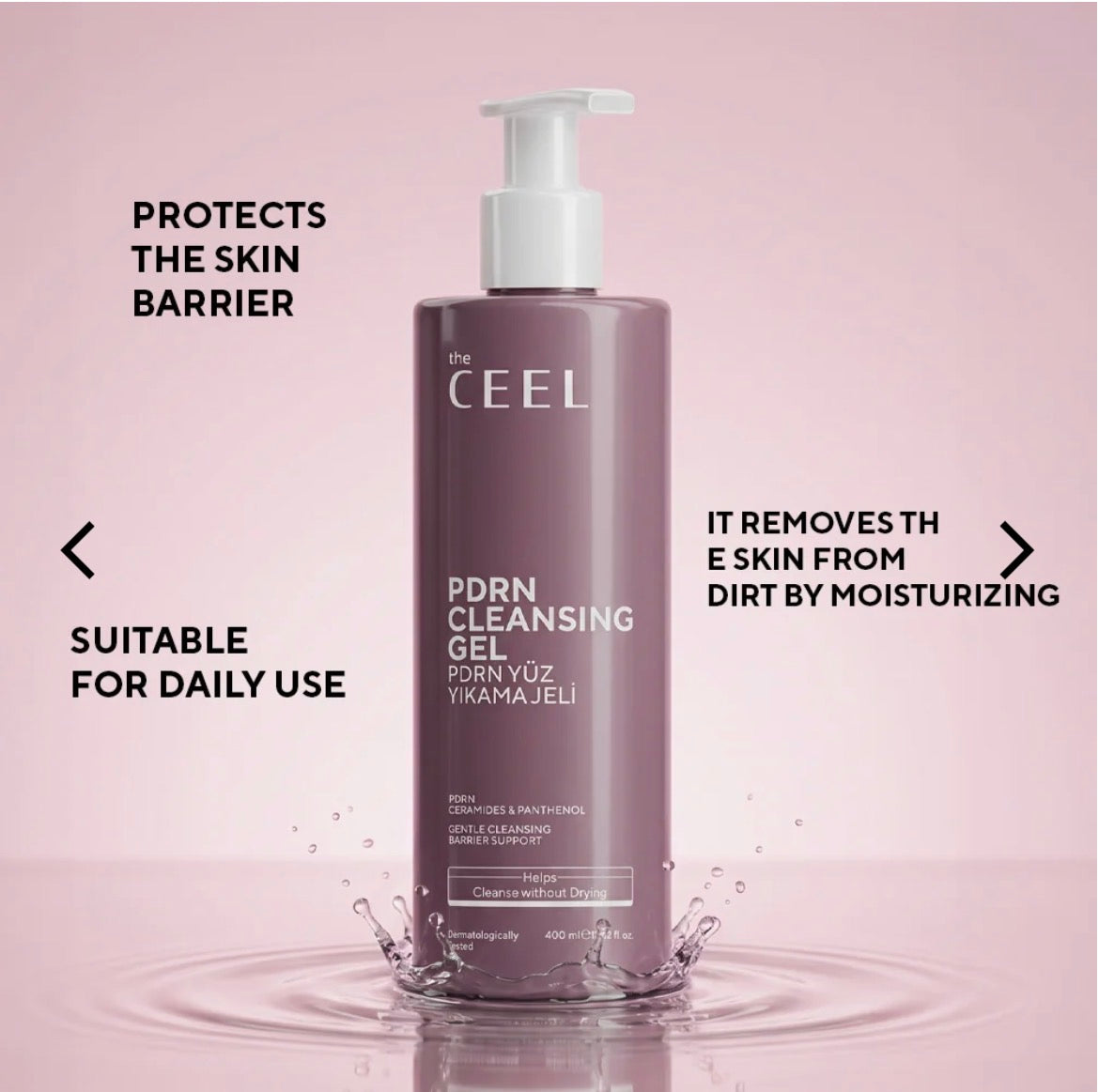 PDRN Salmon DNA Facial Cleansing Gel – Triple Ceramide Complex, Panthenol & Beta Glucan 400 ml