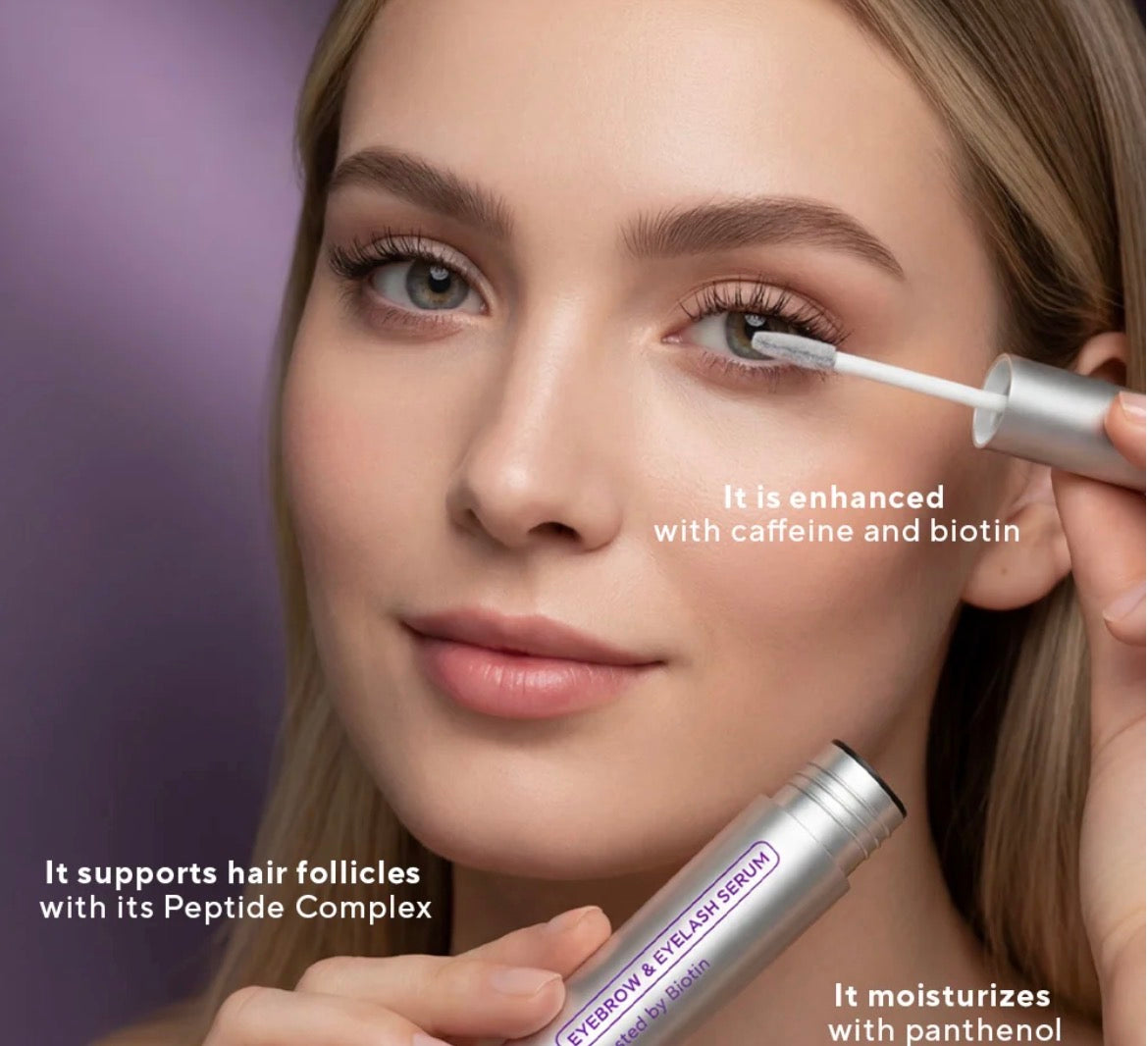 Eyebrow & Eyelash Care Serum Peptide Complex, Arginine, Castor Oil, Biotin 6 ML